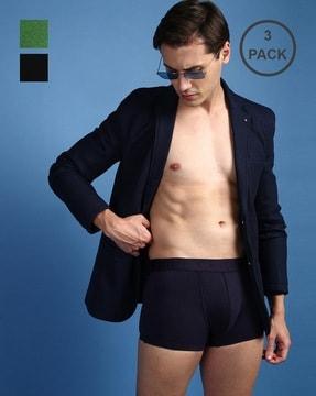 men pack of 3 trunks with elasticated waist