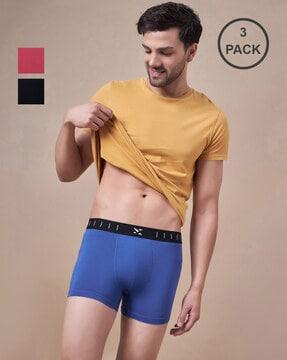 men pack of 3 trunks with elasticated waistband