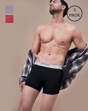 men pack of 3 trunks with elasticated waistband