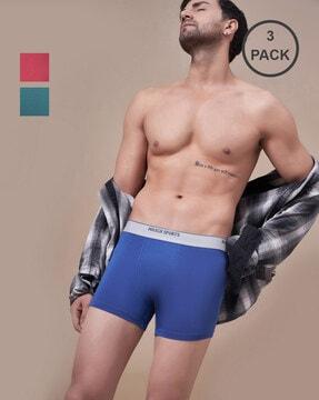 men pack of 3 trunks with elasticated waistband