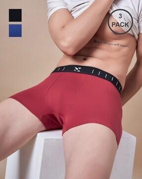 men pack of 3 trunks with elasticated waistband