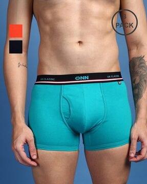 men pack of 3 trunks with elasticated waistband