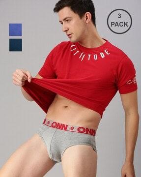 men pack of 3 trunks with elasticated waistband