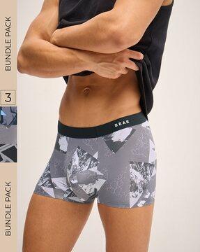 men pack of 3 trunks with elasticated waistband