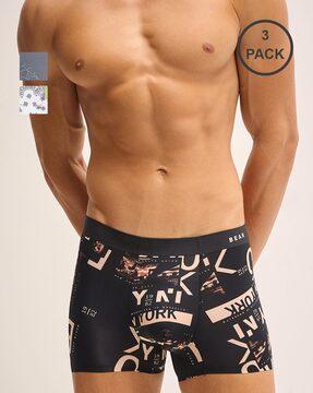 men pack of 3 trunks with elasticated waistband