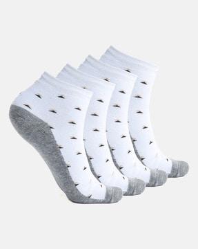 men pack of 4 printed everyday mid-calf length socks
