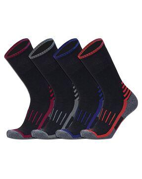 men pack of 4 printed mid-calf socks