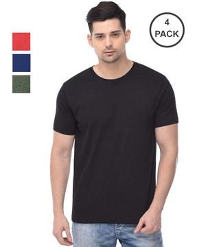 men pack of 4 regular fit t-shirt with short sleeves