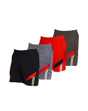 men pack of 4 striped regular fit knit shorts