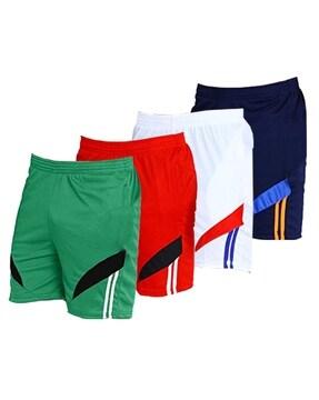 men pack of 4 striped regular fit knit shorts