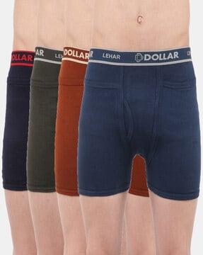 men pack of 4 trunks with elasticated waistband