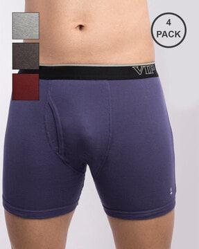 men pack of 4 trunks with elasticated waistband