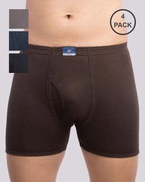 men pack of 4 trunks with elasticated waistband