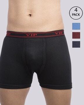 men pack of 4 trunks with elasticated waistband