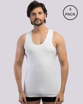 men pack of 5 round-neck vest