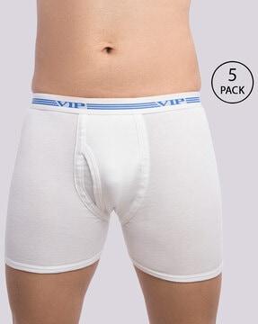 men pack of 5 trunks with elasticated waistband