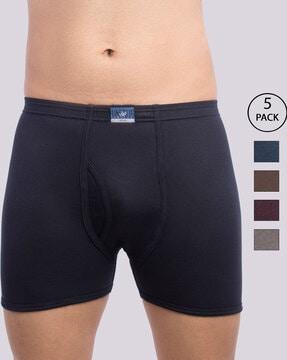 men pack of 5 trunks with elasticated waistband