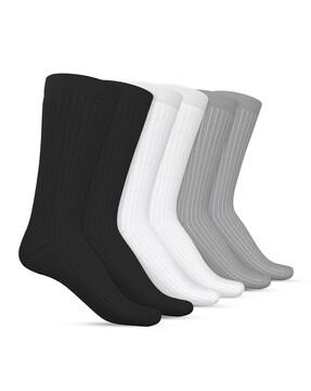 men pack of 6 ribbed everyday socks