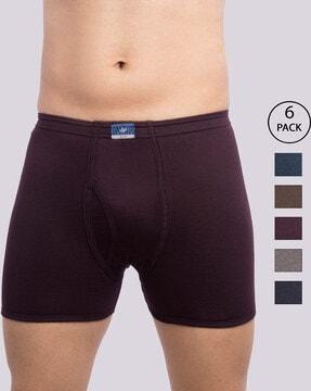 men pack of 6 trunks with elasticated waistband