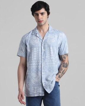 men paisley print regular fit shirt