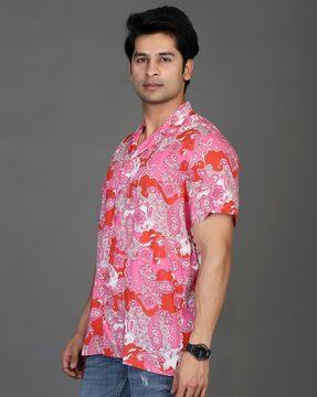 men paisley print regular fit shirt