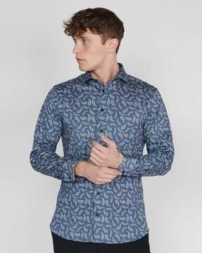 men paisley print regular fit shirt