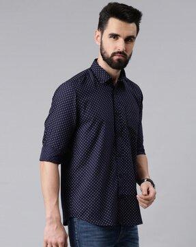 men paisley print regular fit shirt