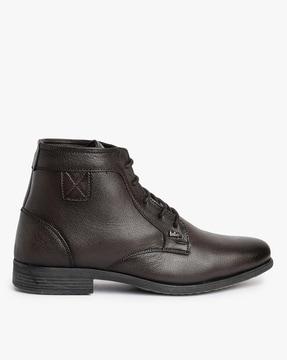 men panelled ankle-length boots