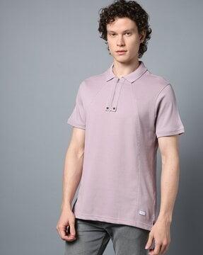 men panelled regular fit shirt