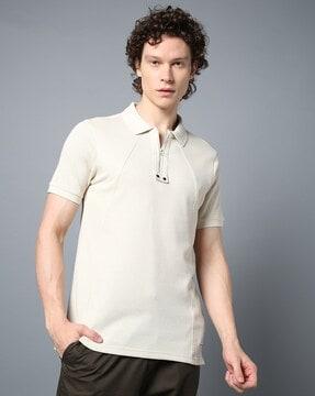 men panelled regular fit shirt