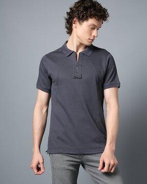 men panelled regular fit shirt