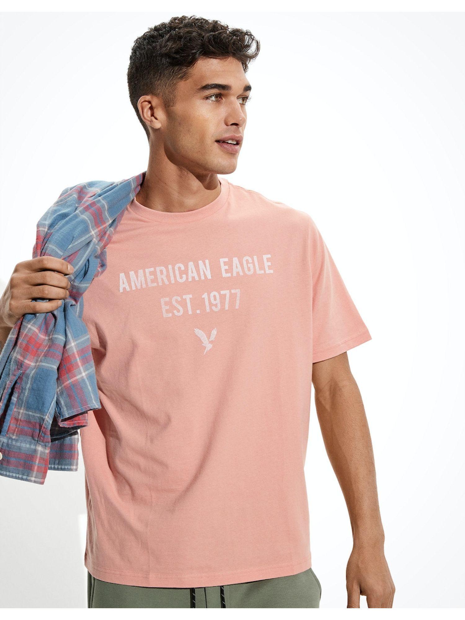 men peach super soft graphic t-shirt