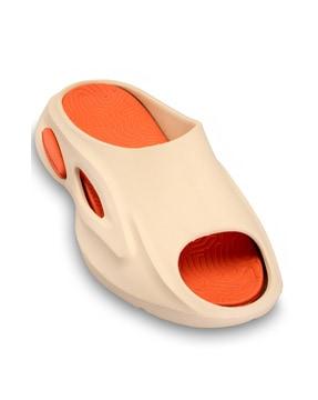 men peep-toe slip-on flip-flops