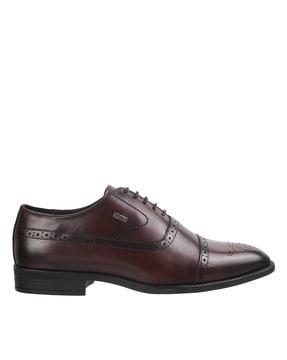 men perforated brogues with lace-fastening