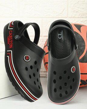 men perforated slingback clogs