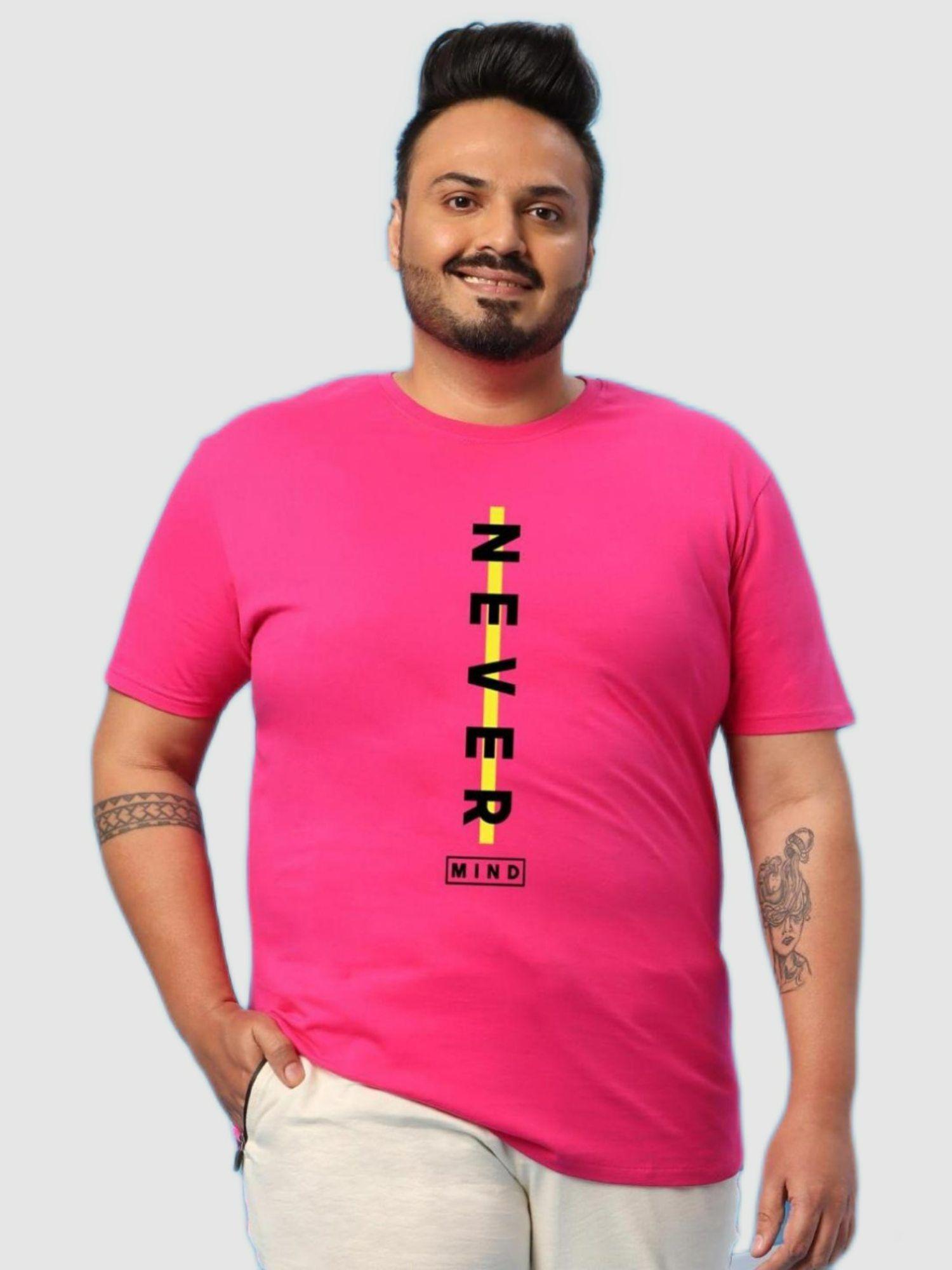 men pink graphic t-shirt