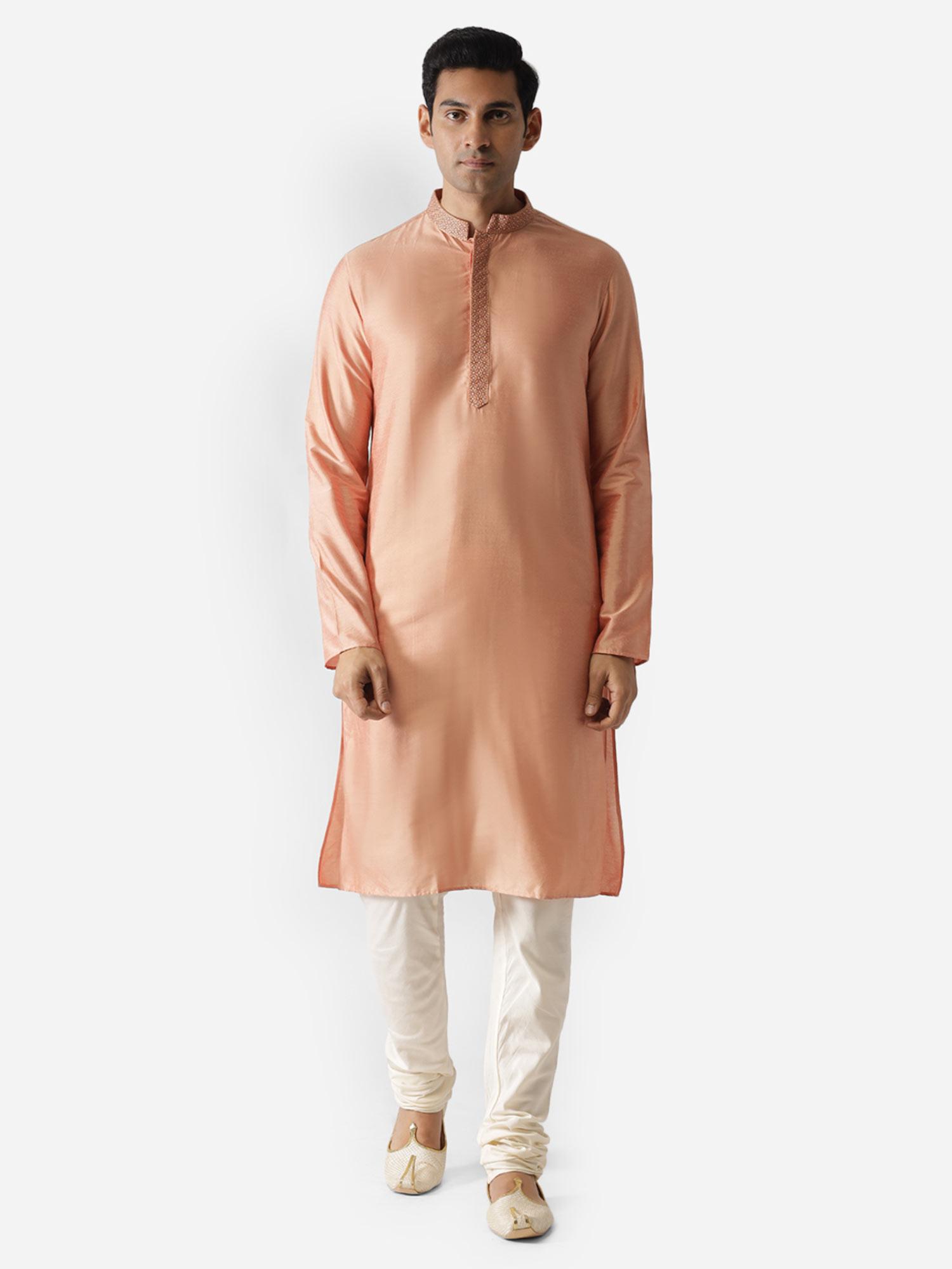 men pink kurta