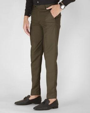 men pleated pants with insert pockets