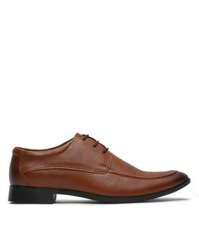 men pointed-toe derbys with lace fastening