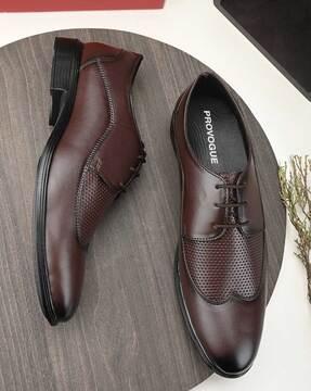 men pointed-toe formal lace-up shoes