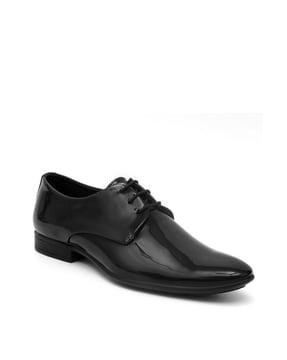 men pointed-toe lace-up shoes