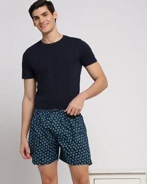 men polka-dot print boxers