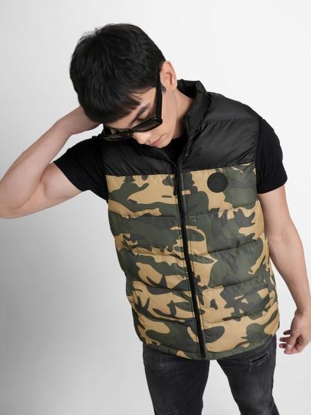 men printed casual jacket