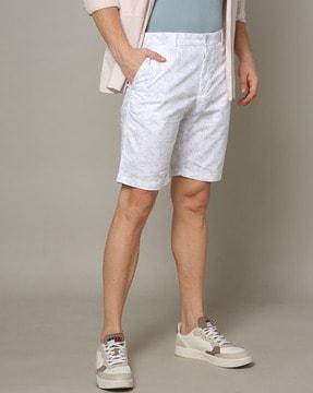 men printed cotton shorts