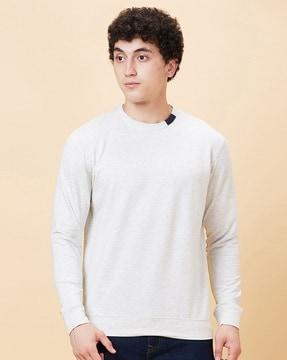 men printed crew-neck regular fit sweatshirt