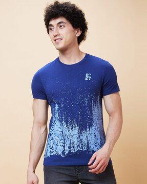 men printed crew-neck t-shirt