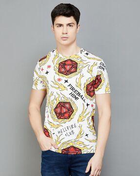 men printed crew-neck t-shirt