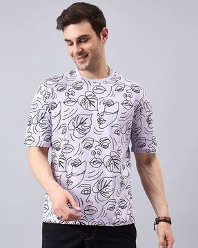 men printed crew-neck t-shirt