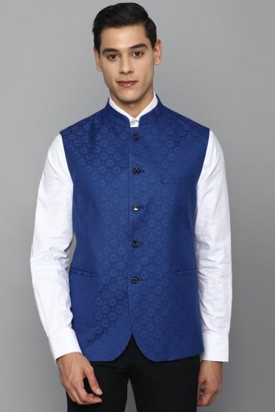 men printed nehru jacket