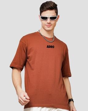 men printed oversized fit round-neck t-shirt